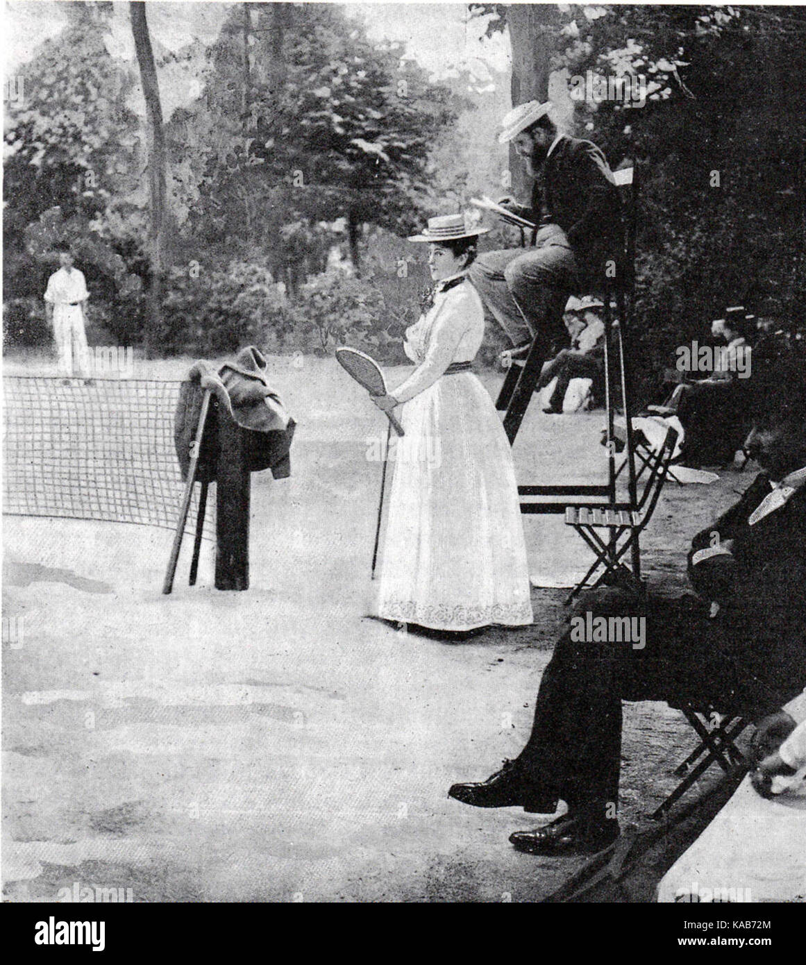Tennis Frauen 1900 Stockfoto