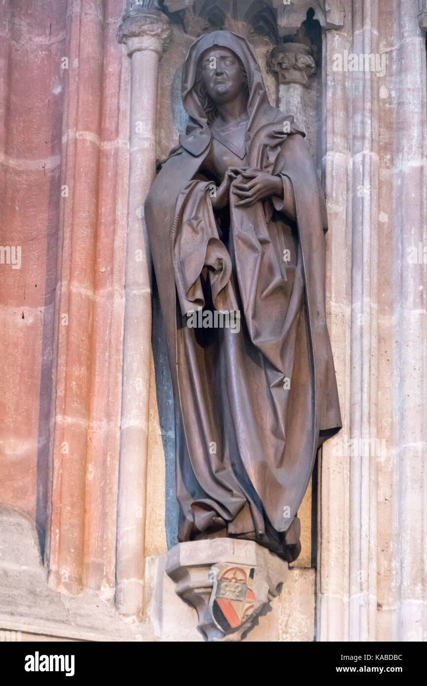 Statue, St. Sebald, Sebalduskirche, Nürnberg, Nürnberg, Bayern, Deutschland Stockfoto