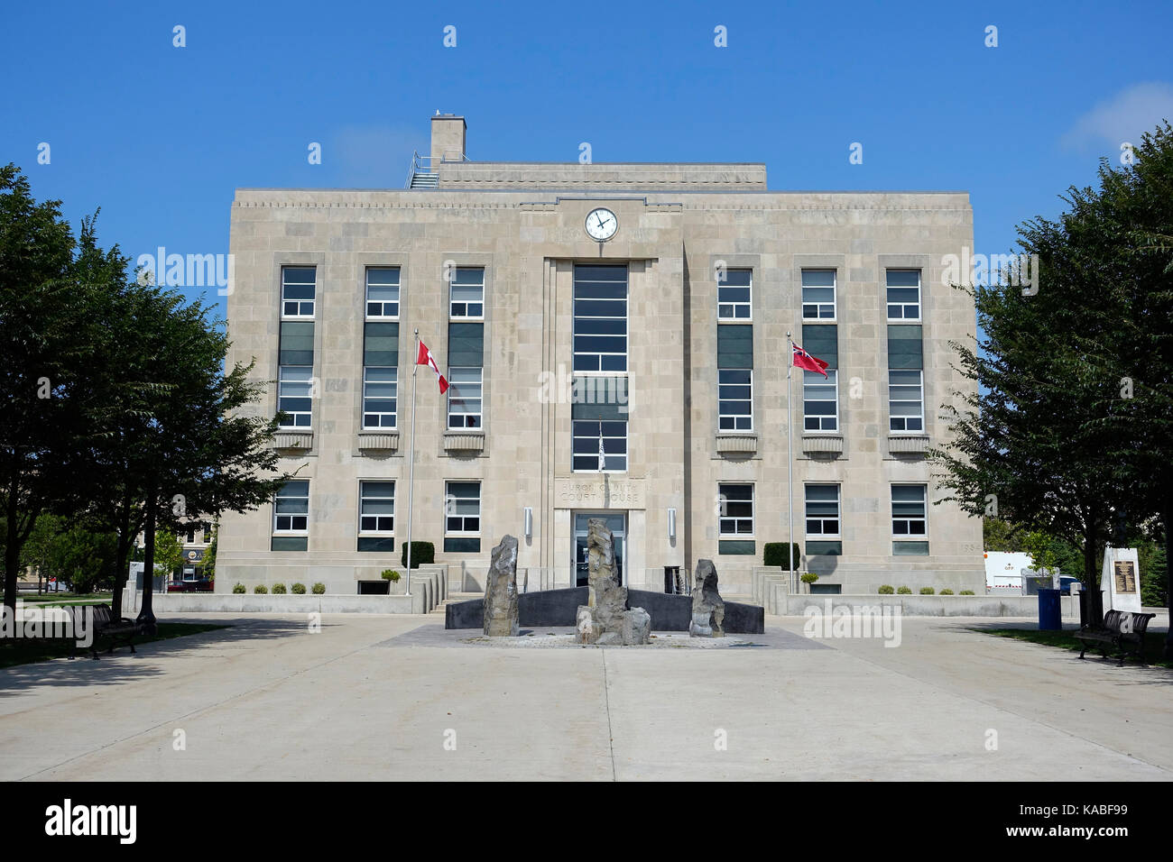 Huron County Courthouse Goderich, Ontario, Kanada gewählt, um die schönste Stadt in Kanada und die größte Salzbergwerk der Welt Stockfoto