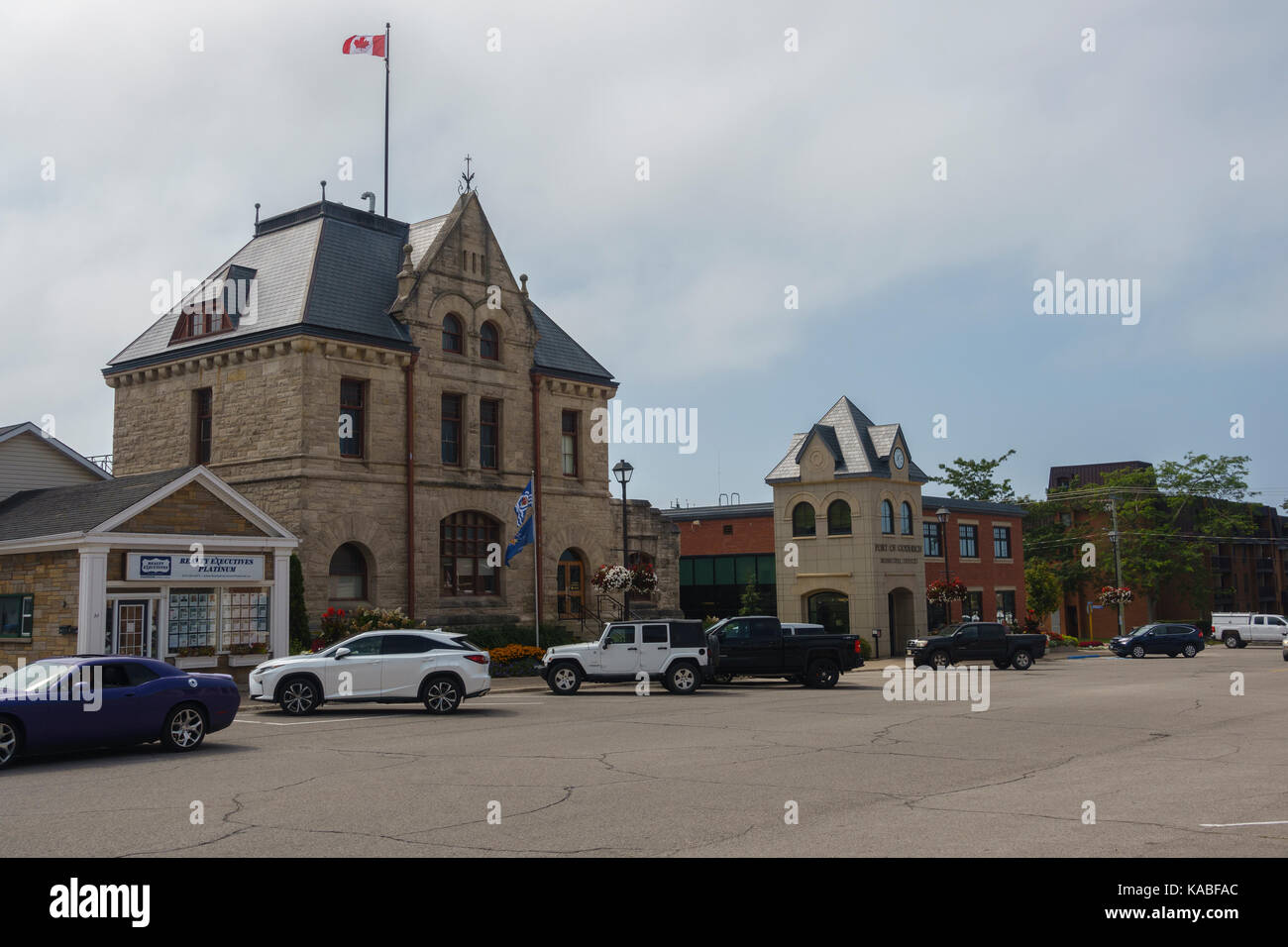 Goderich, Ontario, Kanada gewählt, um die schönste Stadt in Kanada und die größte Salzbergwerk der Welt Stockfoto