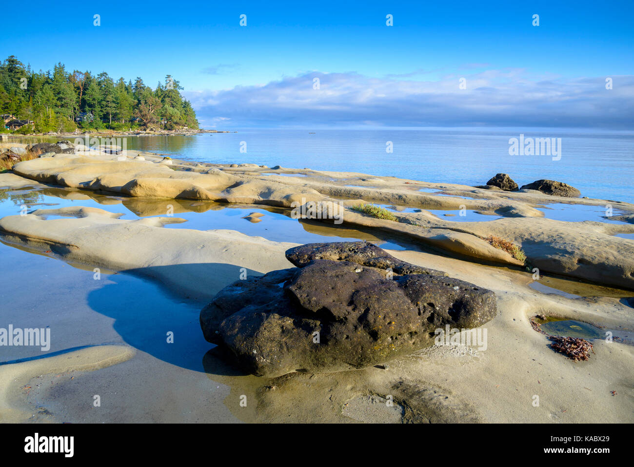 Walfangstation Bay, Hornby Island, British Columbia, Kanada Stockfoto