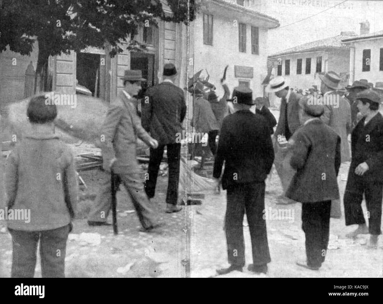 Sarajevo Empörung nach der Ermordung Stockfoto