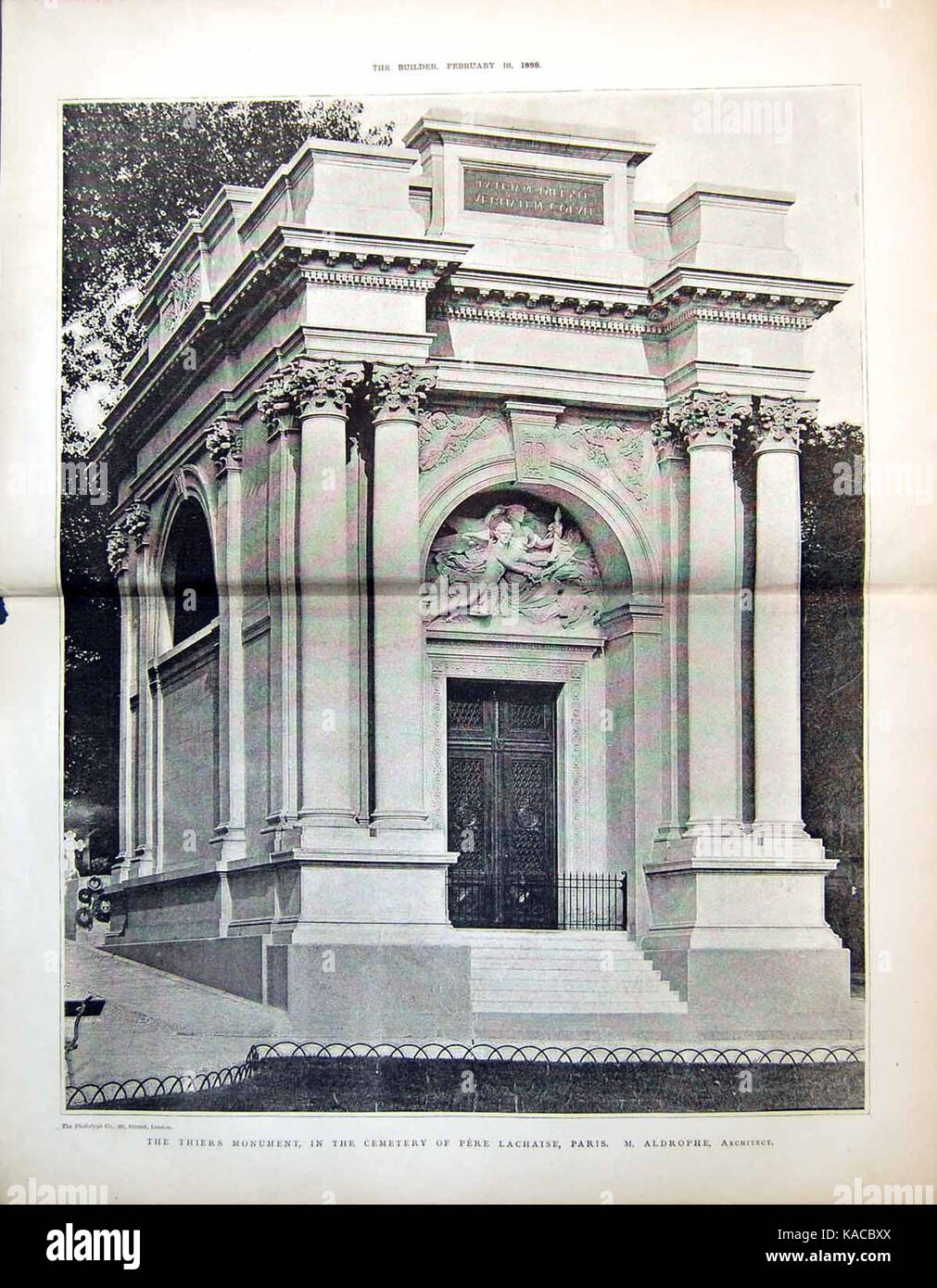 Der Erbauer 1888 Grab von Adolphe Thiers Stockfoto