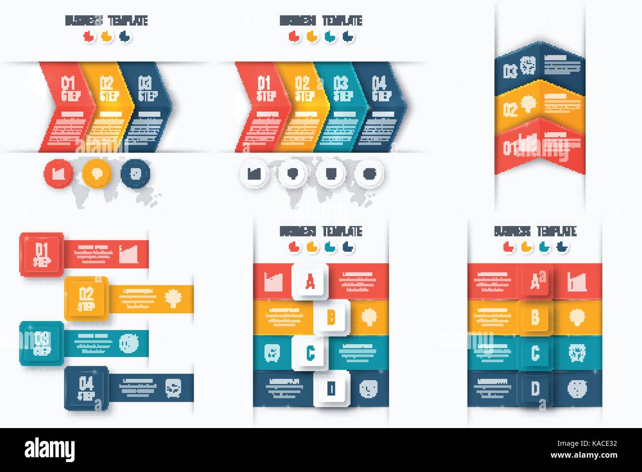 Set mit Infografiken Stock Vektor