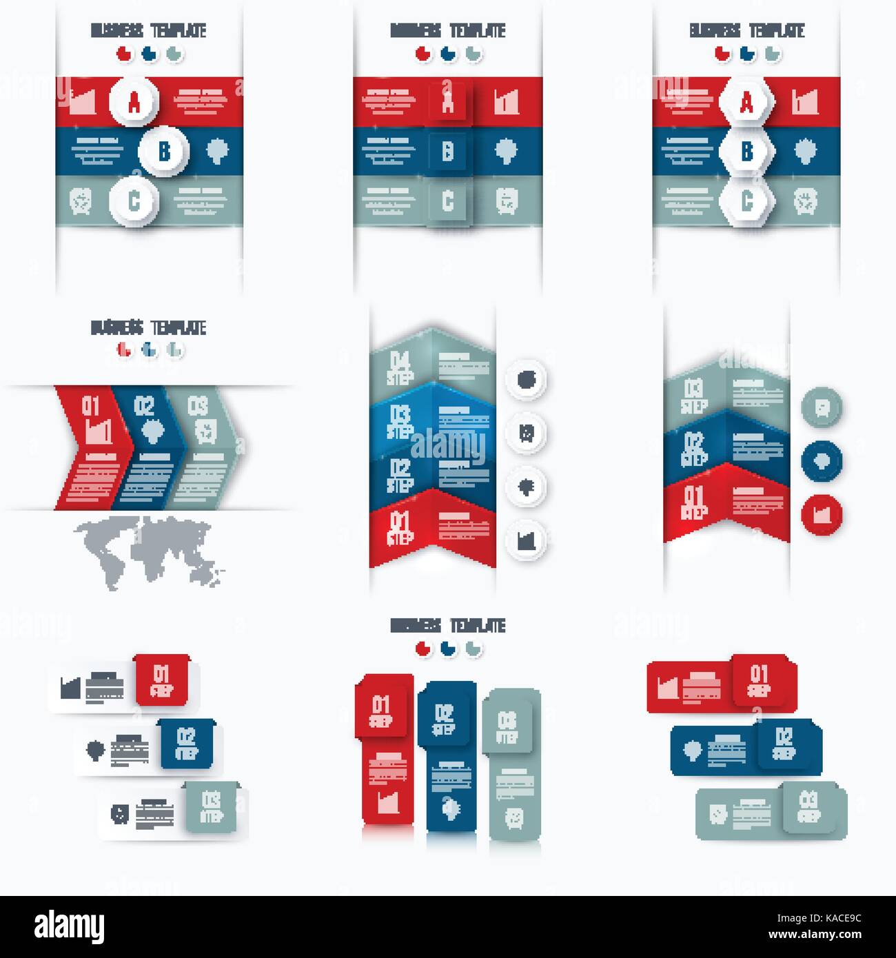 Set mit Infografiken Stock Vektor