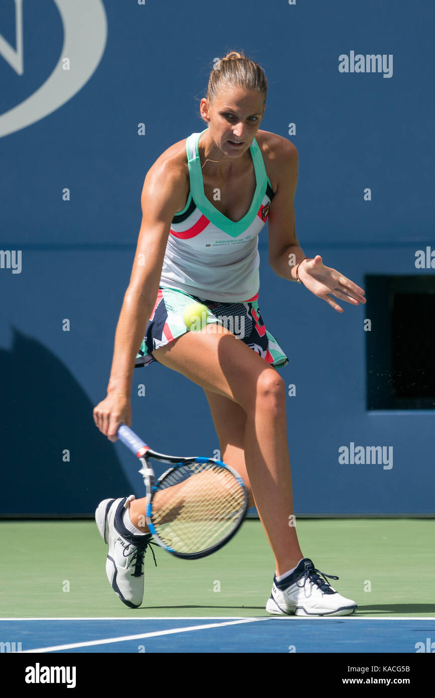 Karolina pliskova (Cze) 2017 US Open Tennis Championships konkurrierenden Stockfoto