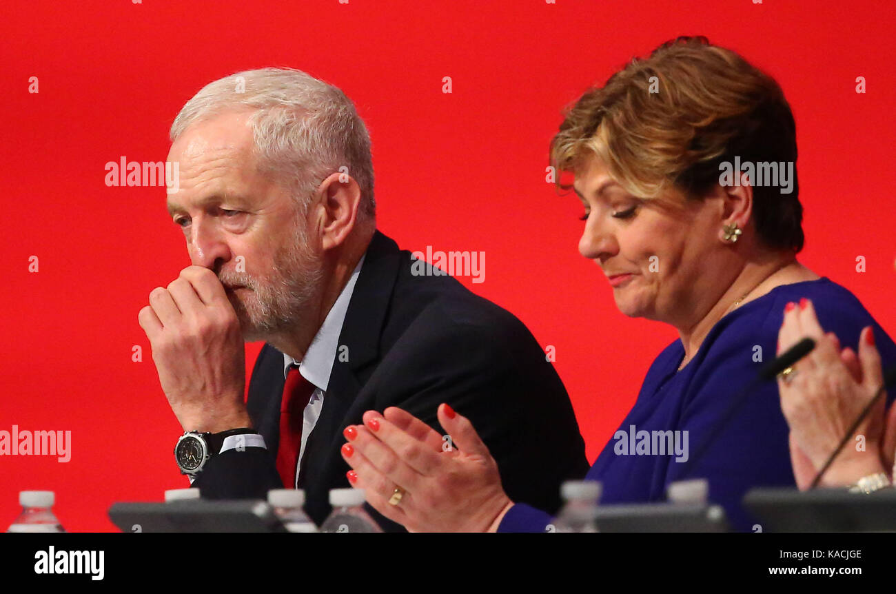 Labour-führer Jeremy Corbyn und Emily Thornberry's am Tag der Labour Party Conference - 25 Sep 2017 Stockfoto
