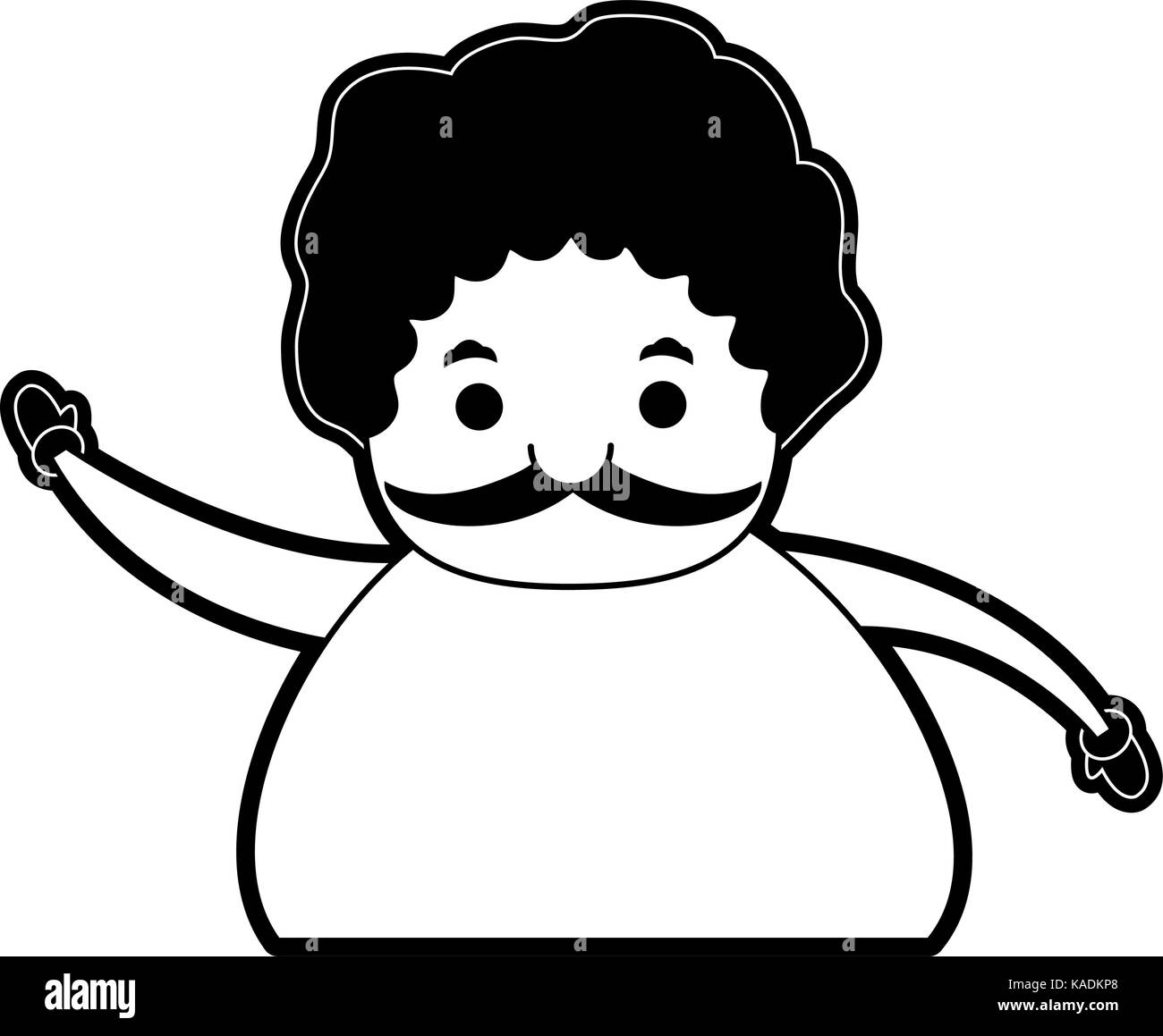 Fat man Cartoon icon image Stock Vektor