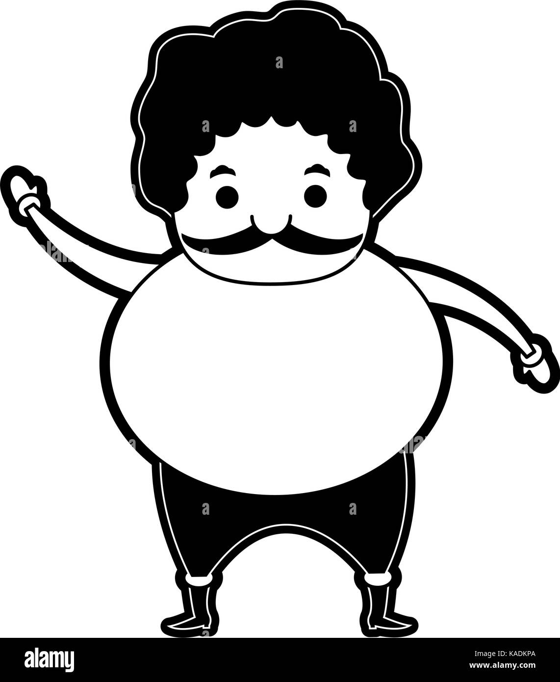 Fat man Cartoon icon image Stock Vektor