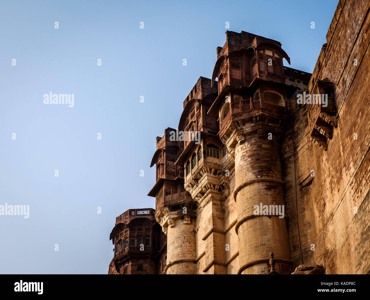 JODHPUR, INDIEN - ca. November 2016: Mehrangarh Fort in Jodhpur-stiefeletten aus Stockfoto