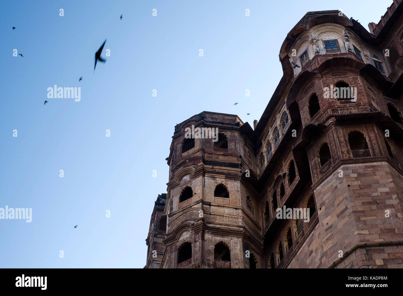 JODHPUR, INDIEN - ca. November 2016: Mehrangarh Fort in Jodhpur-stiefeletten aus Stockfoto