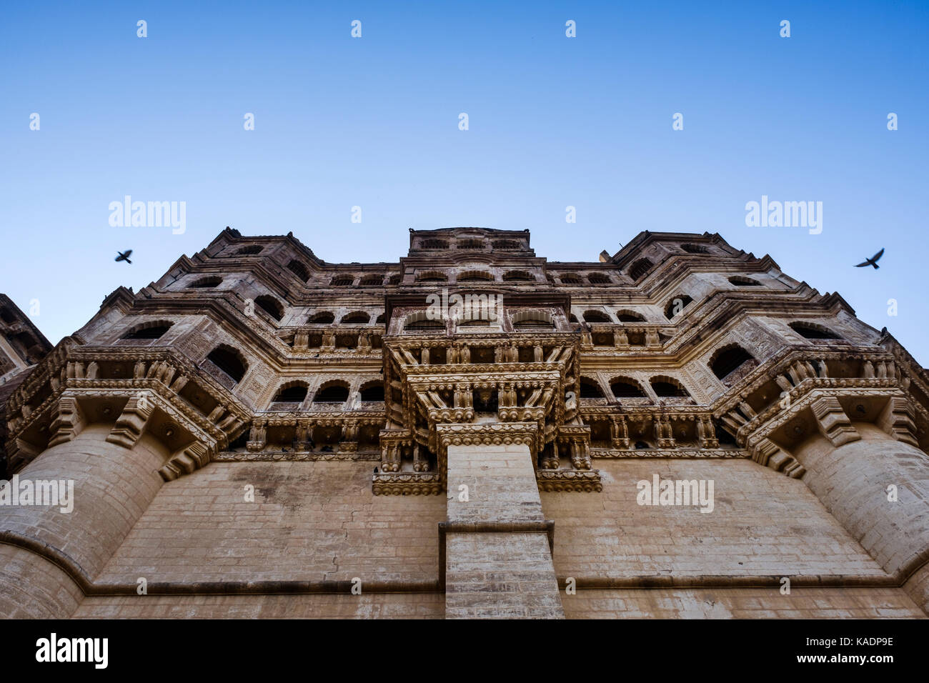 JODHPUR, INDIEN - ca. November 2016: Mehrangarh Fort in Jodhpur-stiefeletten aus Stockfoto