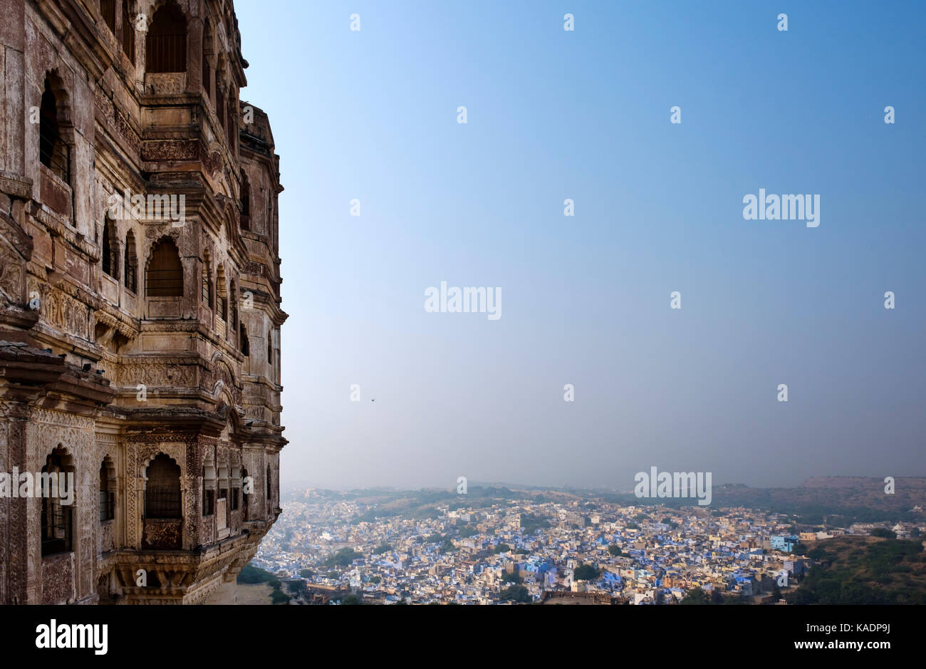 JODHPUR, INDIEN - ca. November 2016: Mehrangarh Fort in Jodhpur-stiefeletten aus Stockfoto