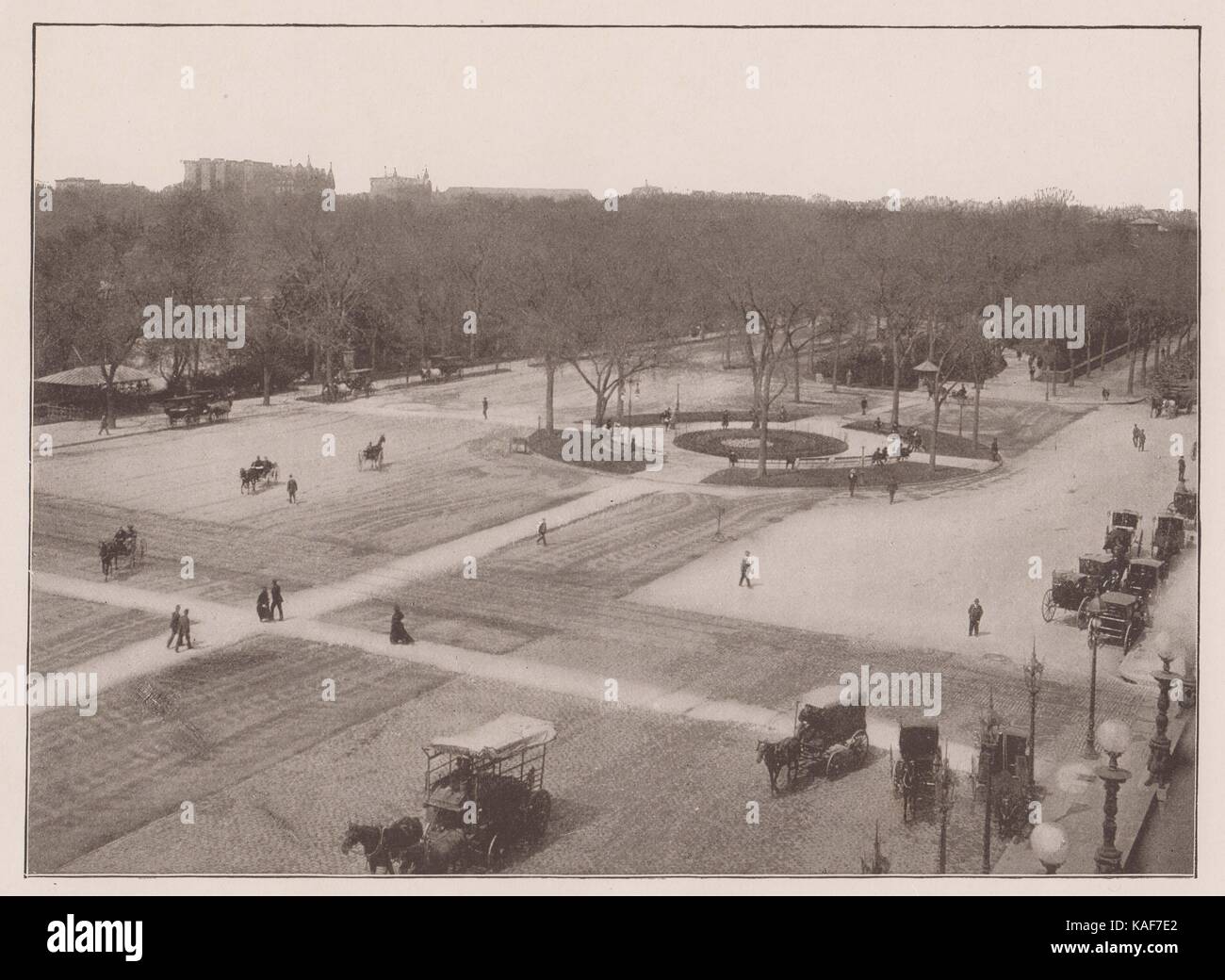 Central Park Plaza an der Fifth Avenue und der Neunundfünfzigsten Straße Stockfoto