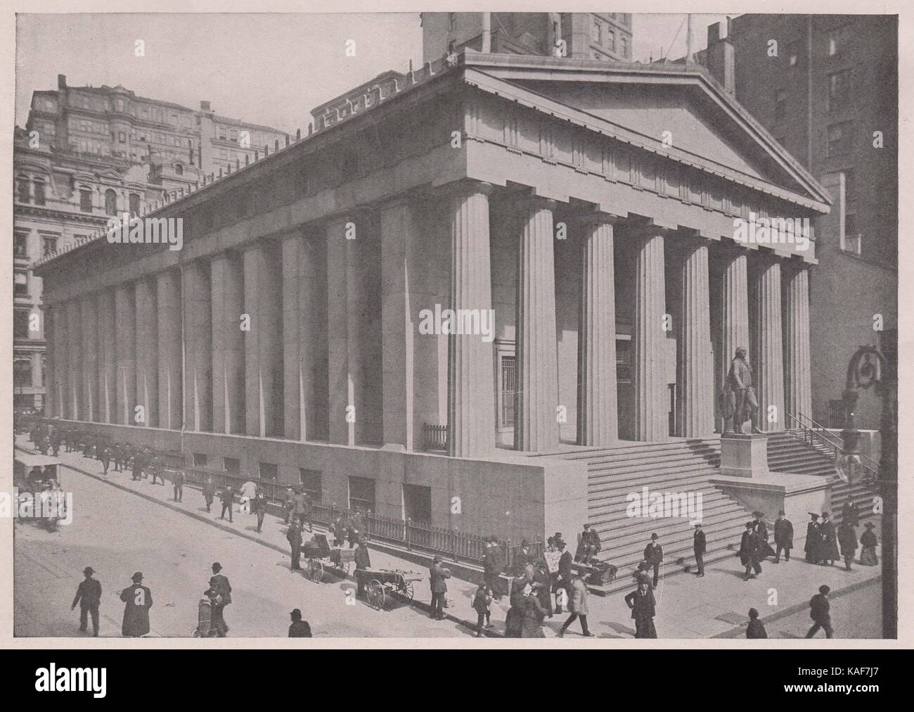 United States Sub-Treasury. Ecke Wand- und breiten Straßen. Zweig der United States Treasury bei Washington, Handhabung 2-Thi... Stockfoto