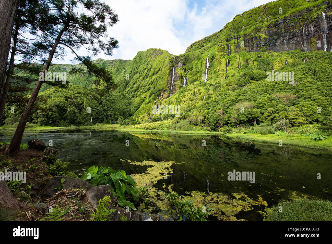 Ribeira Grande Vista Stockfoto