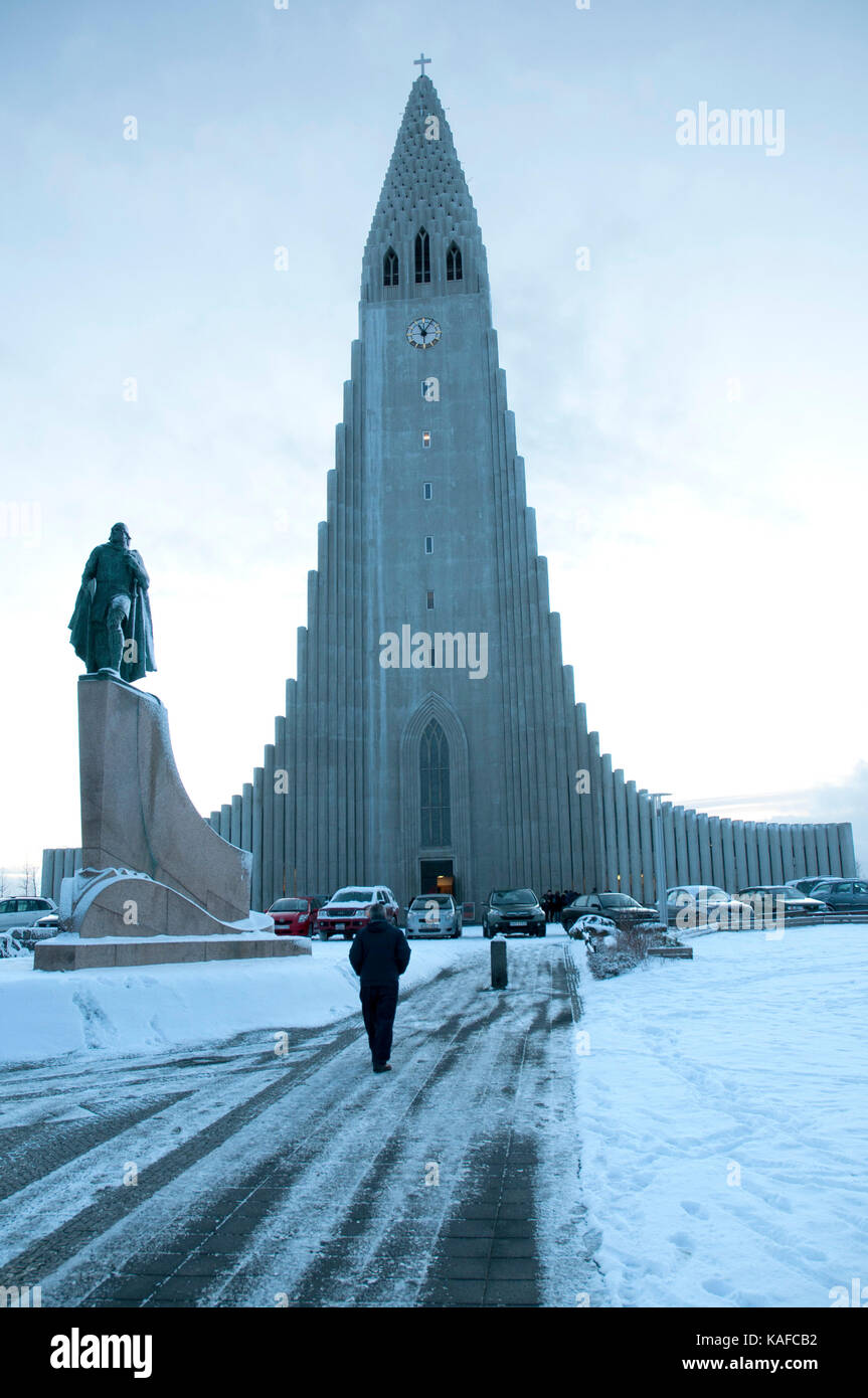 Hallgrimskirkja, Kirche von Hallgrimur, Reykjavik, Island Stockfoto
