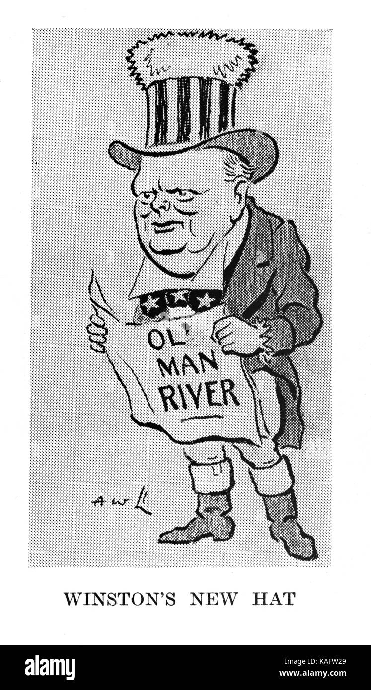 Churchill Cartoon Stockfoto