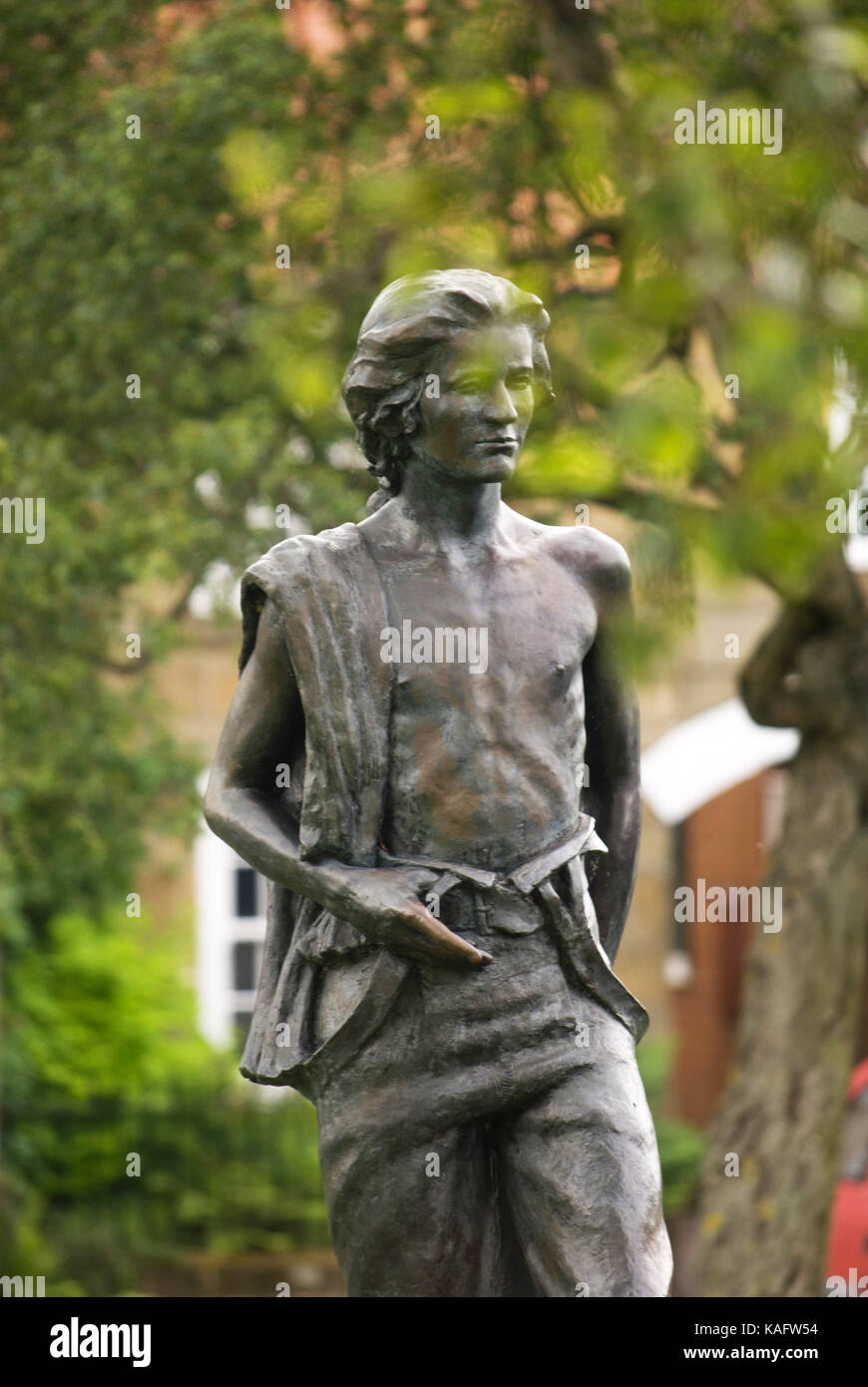 Statue von James Cook als Jugend, Great Ayton, North Yorkshire Stockfoto