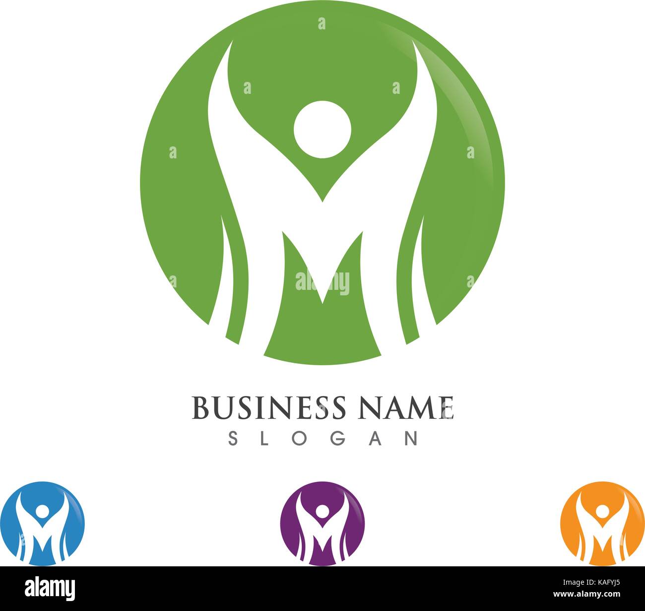 M schreiben Logo Template Vector Illustration Stock Vektor