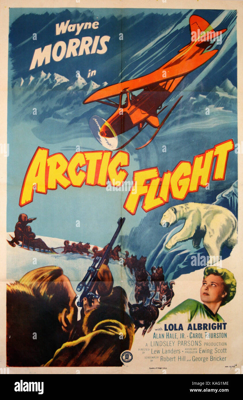 Jahrgang Film Poster - arktische Flug Stockfoto