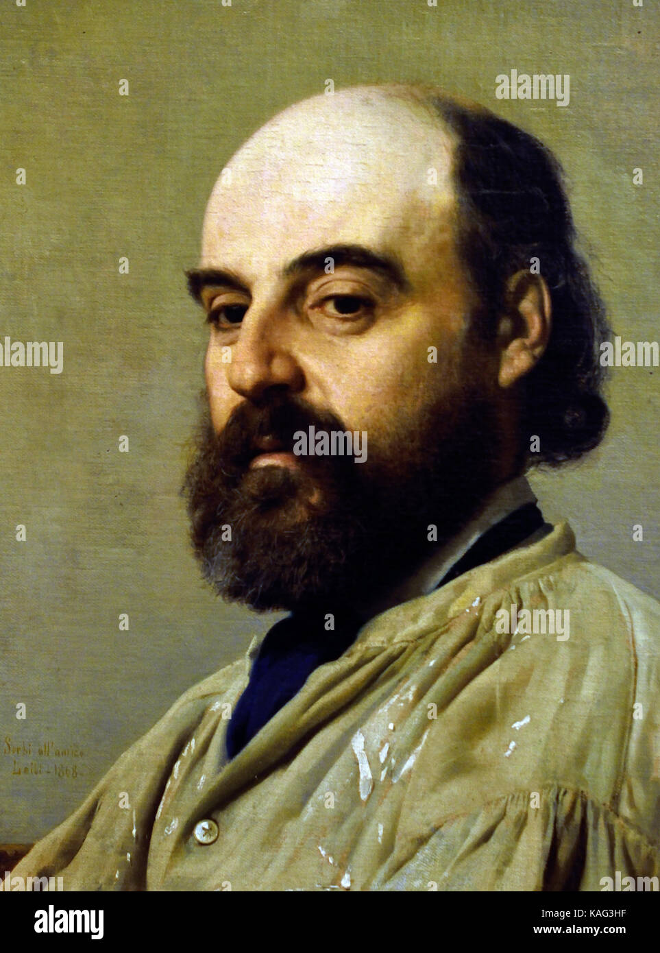 Portrait von oronzo Lelli 1868 Raffaello Sorbi 1844 - 1931 Italienische Stockfoto