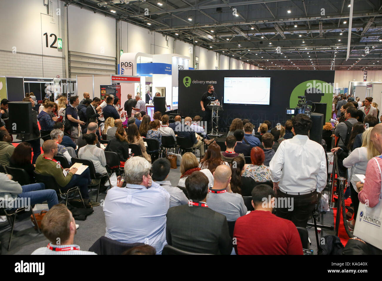 London, Großbritannien. 26. September 2017. Restaurant Tech Live Ausstellung in London Excel. Die neue Technologie in der Gastronomie. Stockfoto