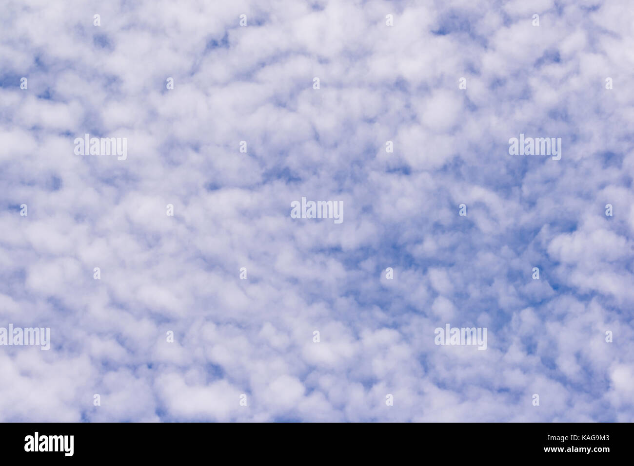 Viele Wolken im blauen Himmel Stockfoto