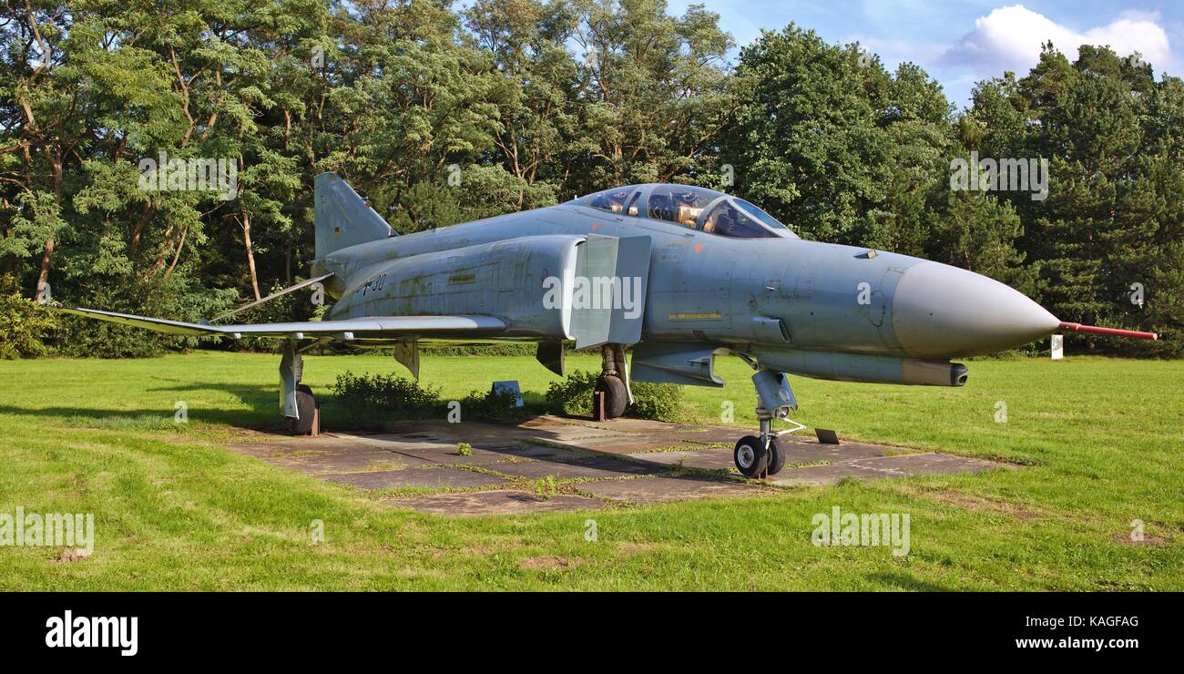 Phantom II F4f auf dem Display in Köln Porz-wahn Kasernen Stockfoto