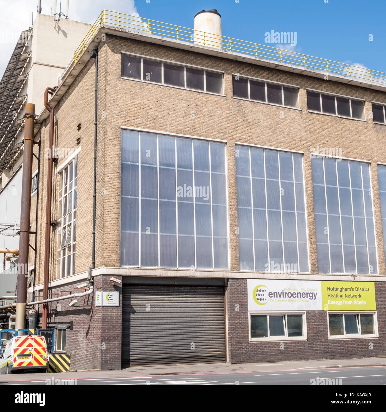 Enviroenergy, Nottingham Fernwärmenetz, Nottingham, England, Großbritannien Stockfoto