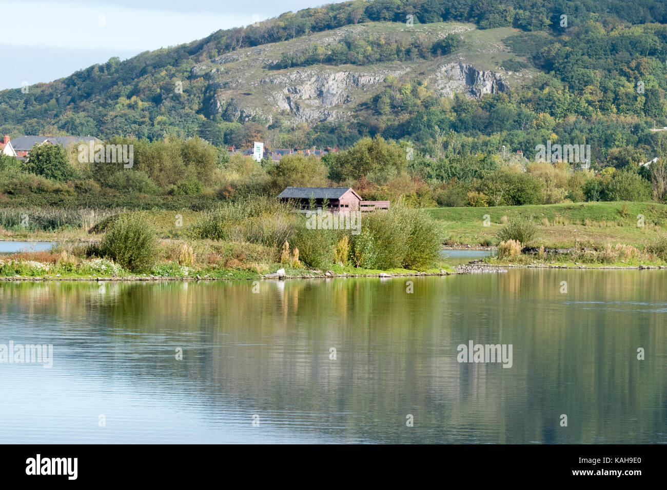 RSPB Nature Reserve Conwy in Wales Stockfoto