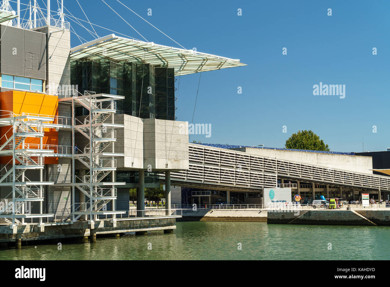 Lissabon, Portugal - 10. AUGUST 2017: Das Ozeanarium befindet sich im Parque das Nacoes, das war die Messe für die 1998 Expositio entfernt Stockfoto