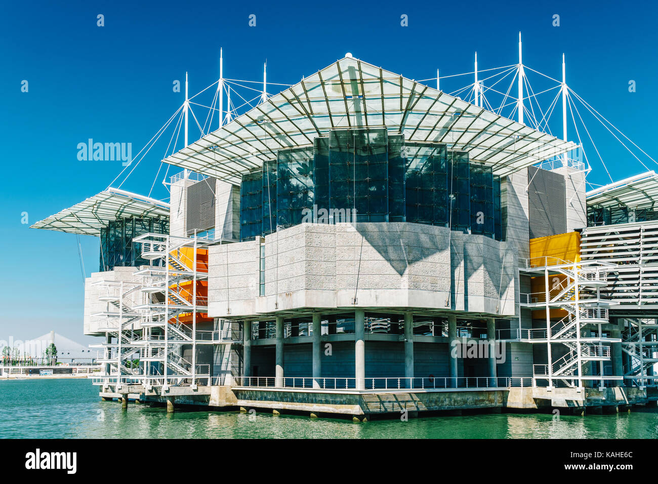 Lissabon, Portugal - 10. AUGUST 2017: Das Ozeanarium befindet sich im Parque das Nacoes, das war die Messe für die 1998 Expositio entfernt Stockfoto