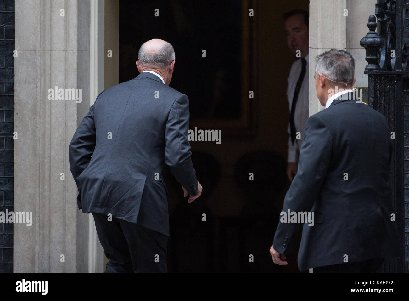 London, Großbritannien. 26 Sep, 2017. Woody Johnson, US-Botschafter in Großbritannien, kommt an 10 Downing Street für ein Treffen. Credit: Mark Kerrison/Alamy leben Nachrichten Stockfoto