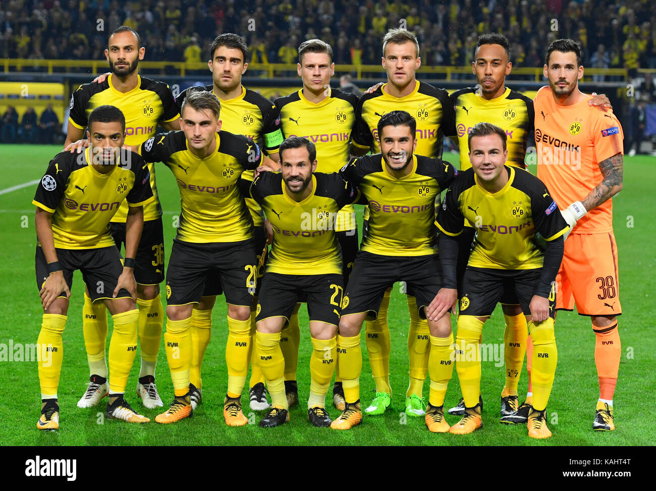Mannschaft des BVB Dortmund GES/Fussball/Champions League: Borussia