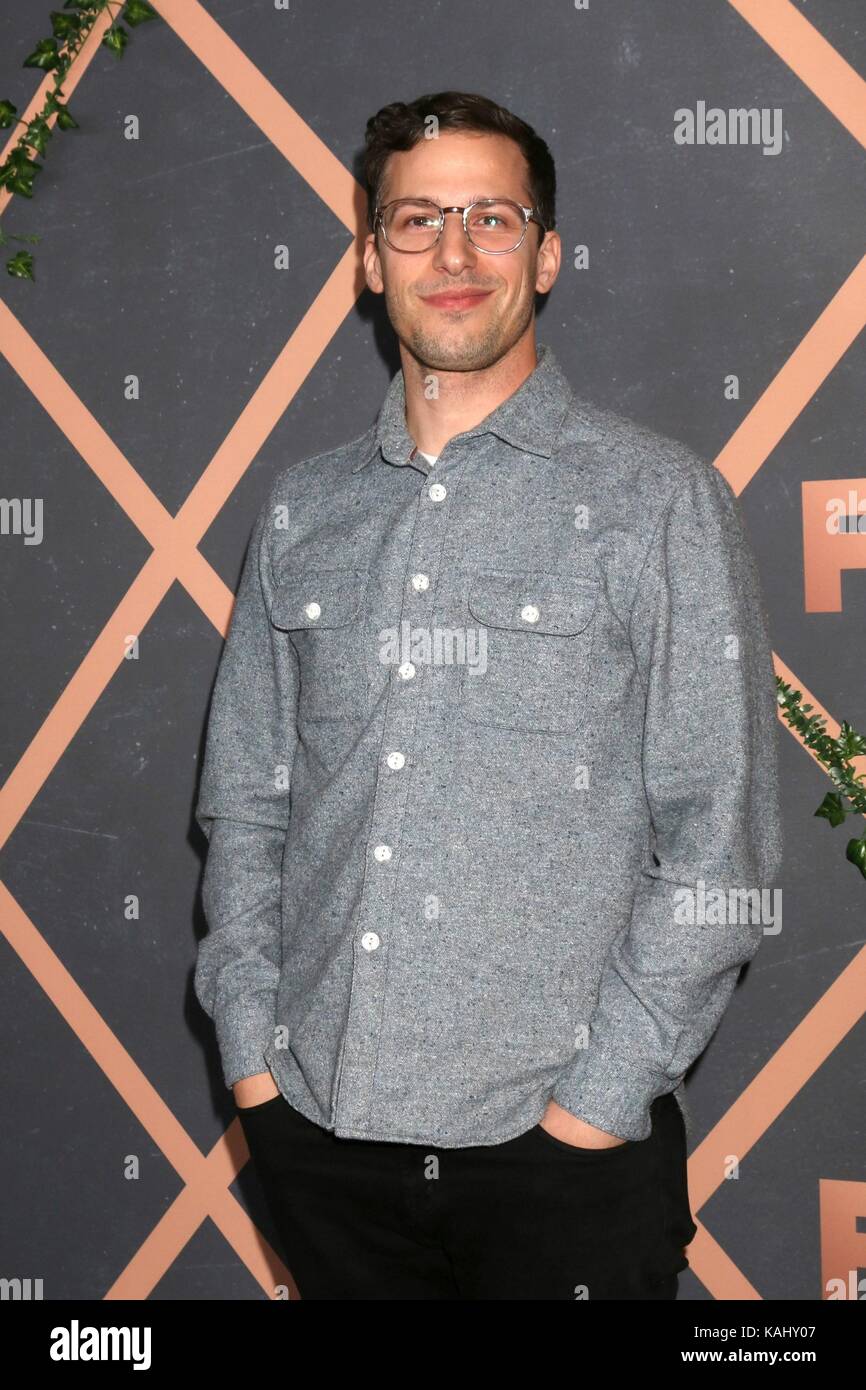 Andy Samberg bei der Ankunft für die FOX Herbst Party, FANG LA in West Hollywood, Los Angeles, CA 25. September 2017. Foto von: Priscilla Grant/Everett Collection Stockfoto