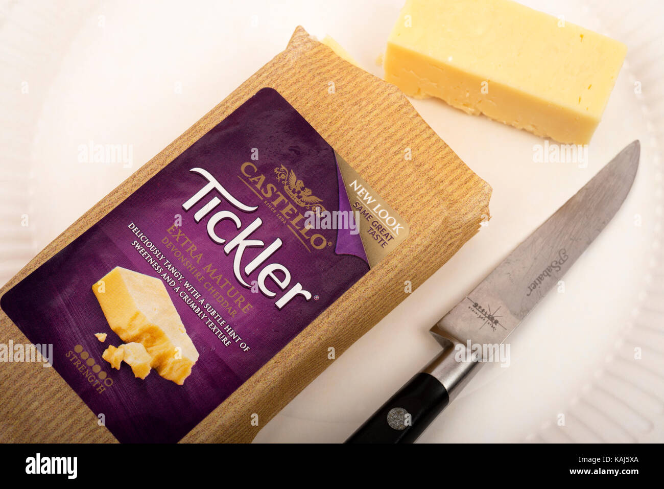 Castello Tickler extra Reifen Devonshire Cheddar Stockfoto