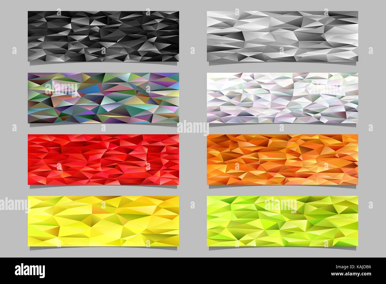Abstrakte dreieckige polygon Muster Mosaik banner Vorlage Hintergrund - Vektorgrafiken aus farbigen Dreiecke Stock Vektor