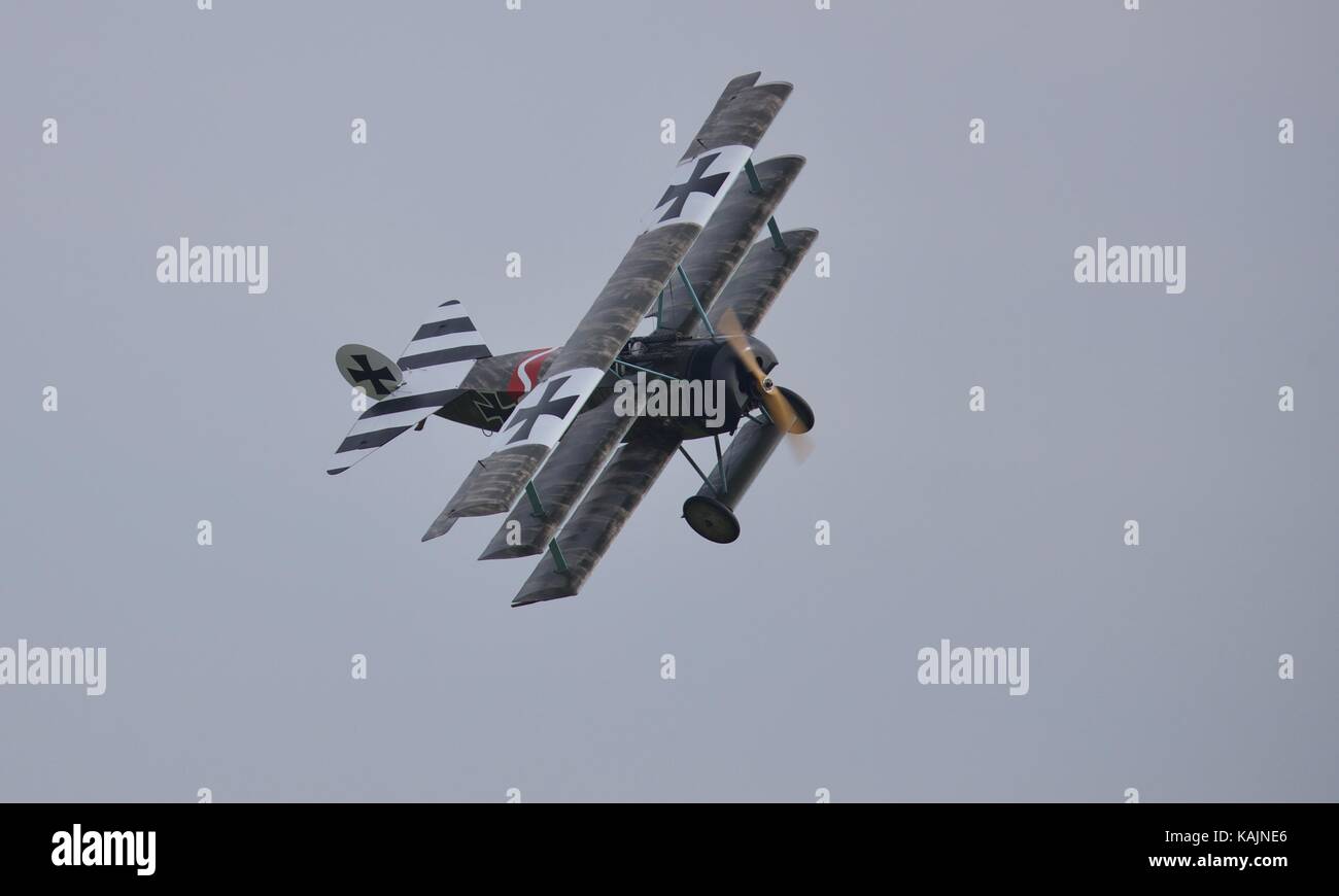 Große Krieg Display Team Dreidecker Fokker DrI Stockfoto