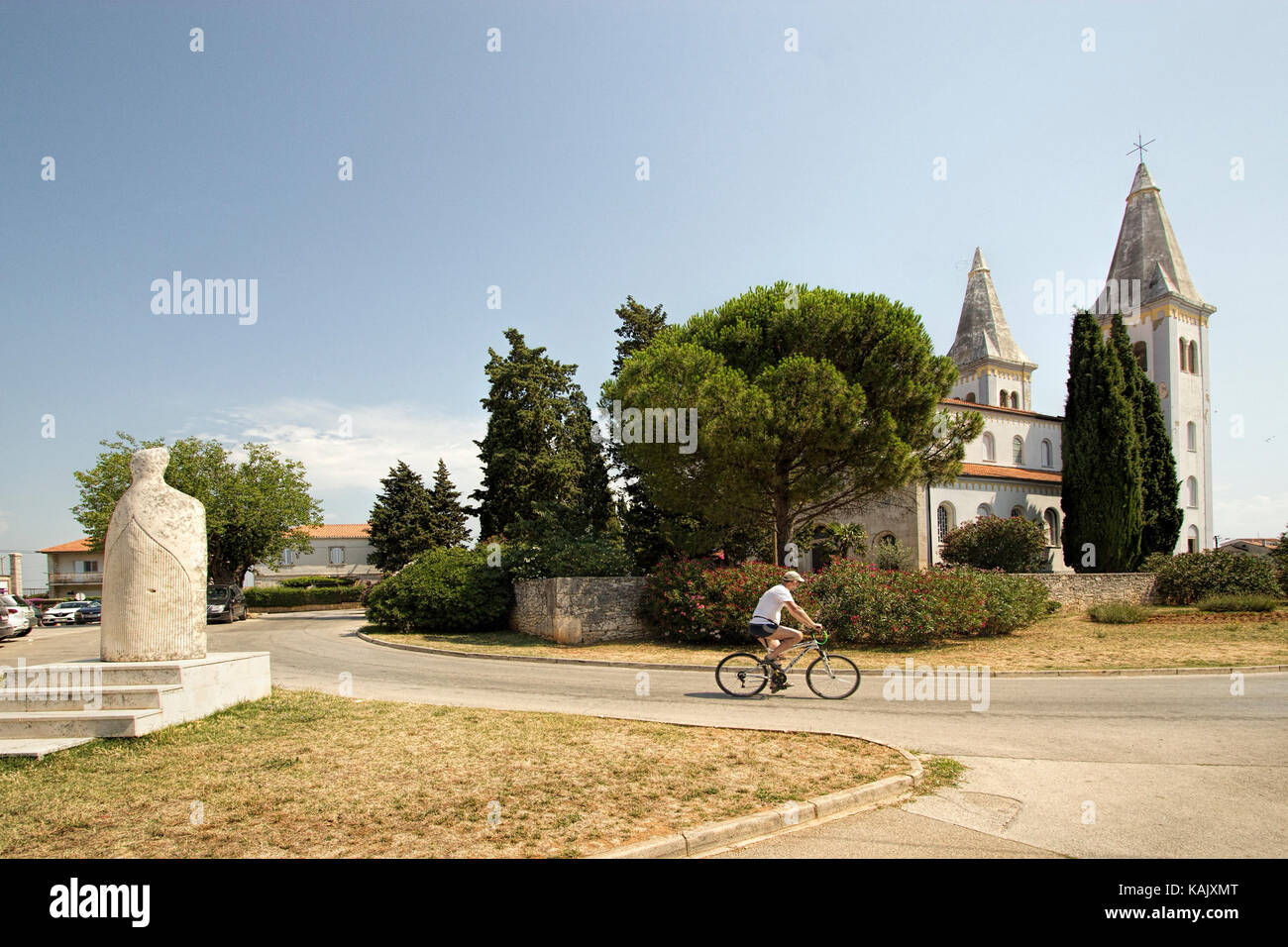Die hl. Agnes Römisch-katholische Kirche, in der kroatischen Ferienort Medulin Stockfoto