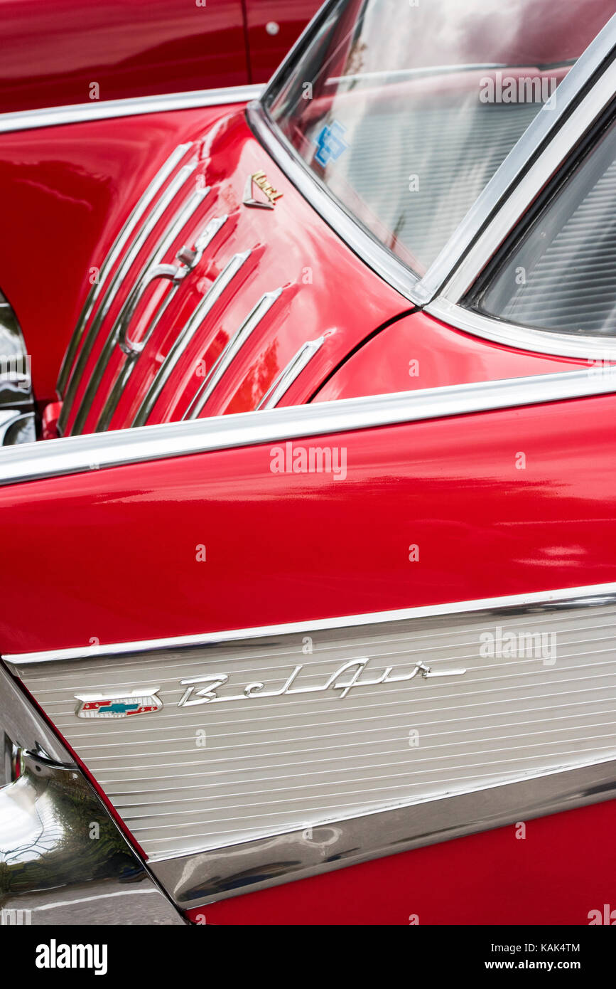 1957 Chevrolet Bel Air nomad Schwanzflosse. Classic American Auto Stockfoto