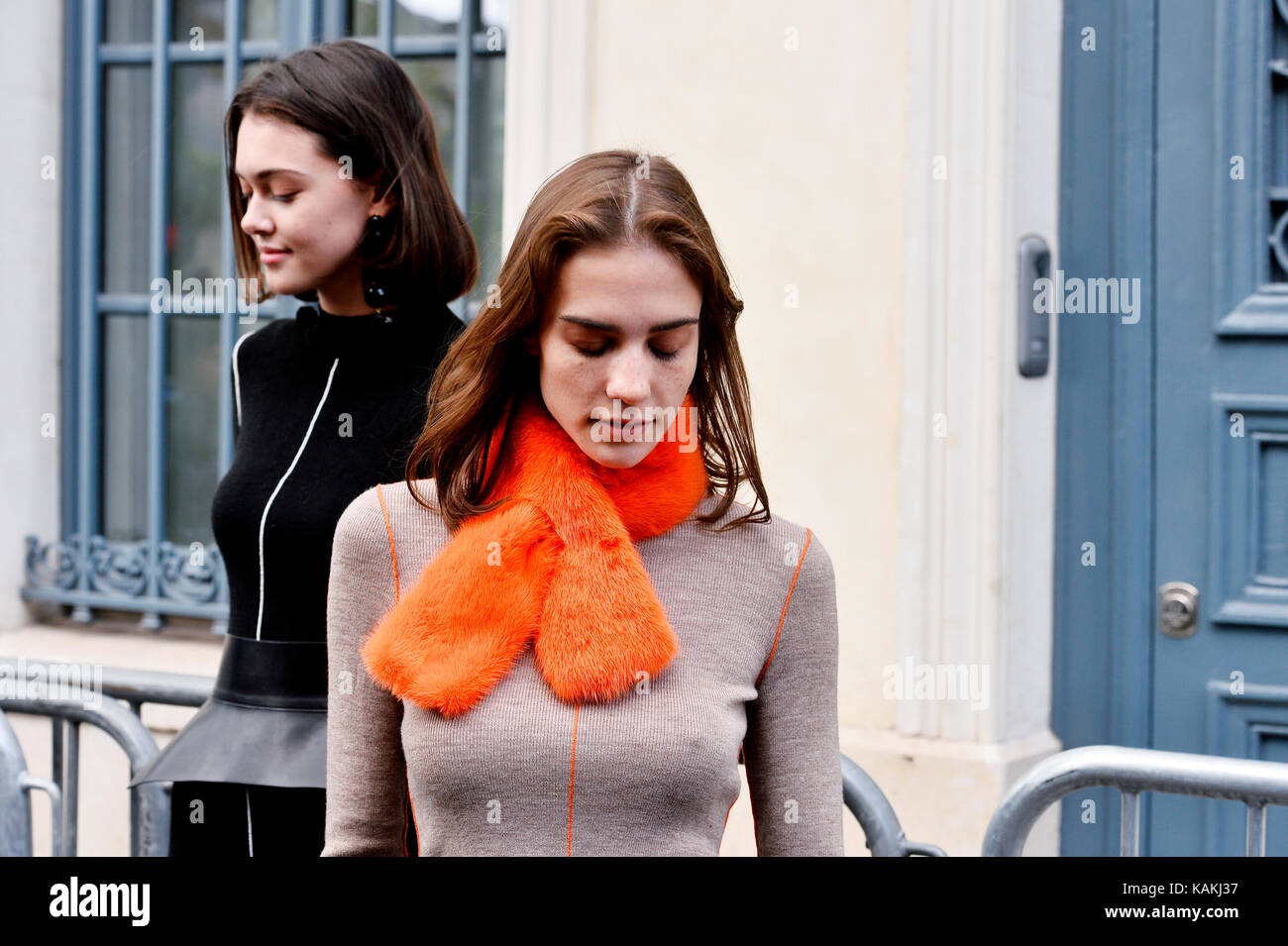 Bereit im Frühjahr/Sommer 2018 - Paris Fashion Week zu Tragen - Außerhalb von Dior - Musée Rodin - Rue de Varenne Stockfoto