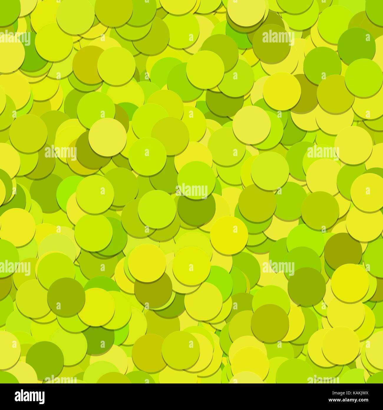 Nahtlose Dot Pattern - Vektorgrafik aus Kreisen in hellgrünen Farbtönen mit schatteneffekt Stock Vektor