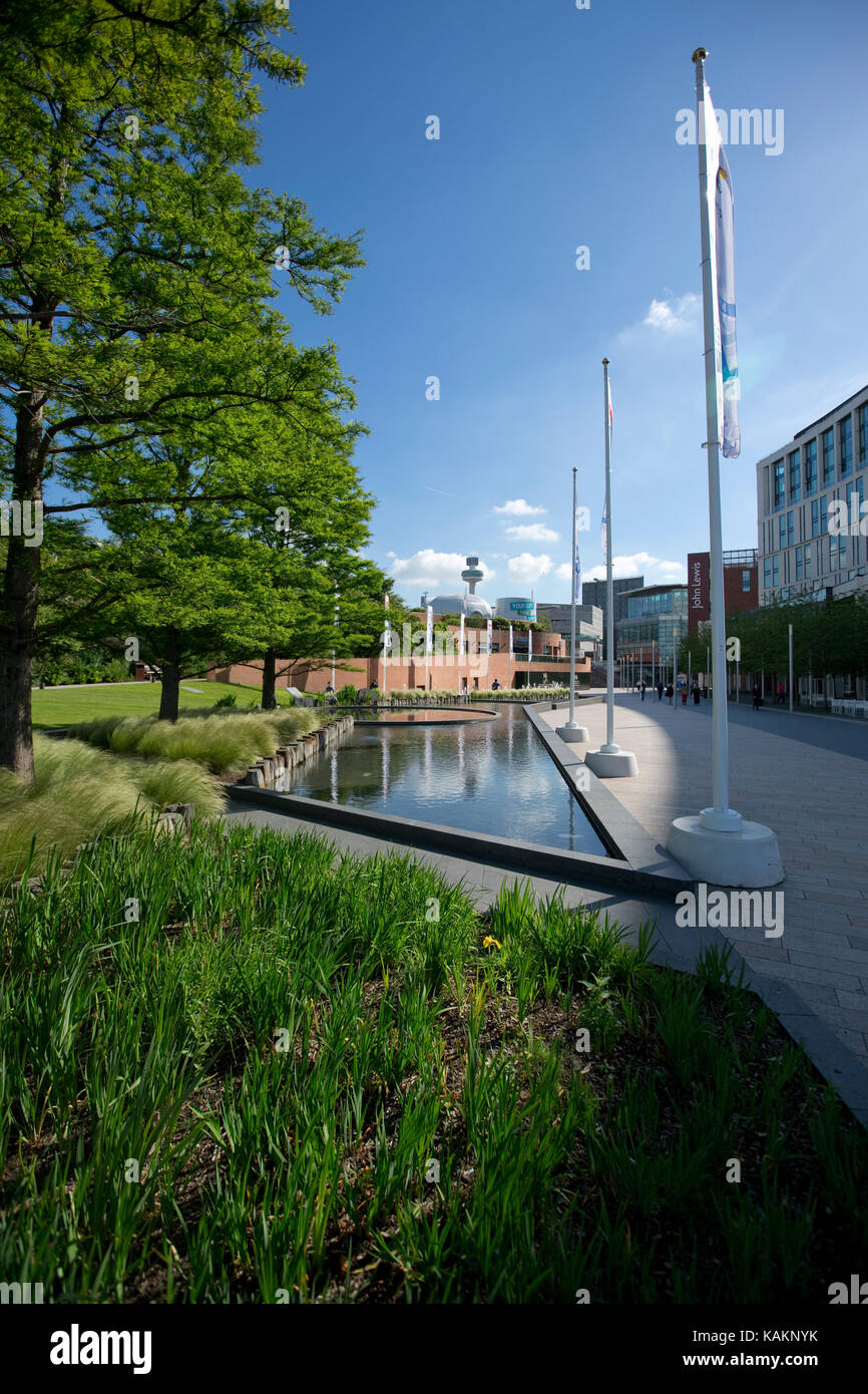 Liverpool One Shopping-, Wohn- und Freizeitzentrum in Liverpool, England. Stockfoto