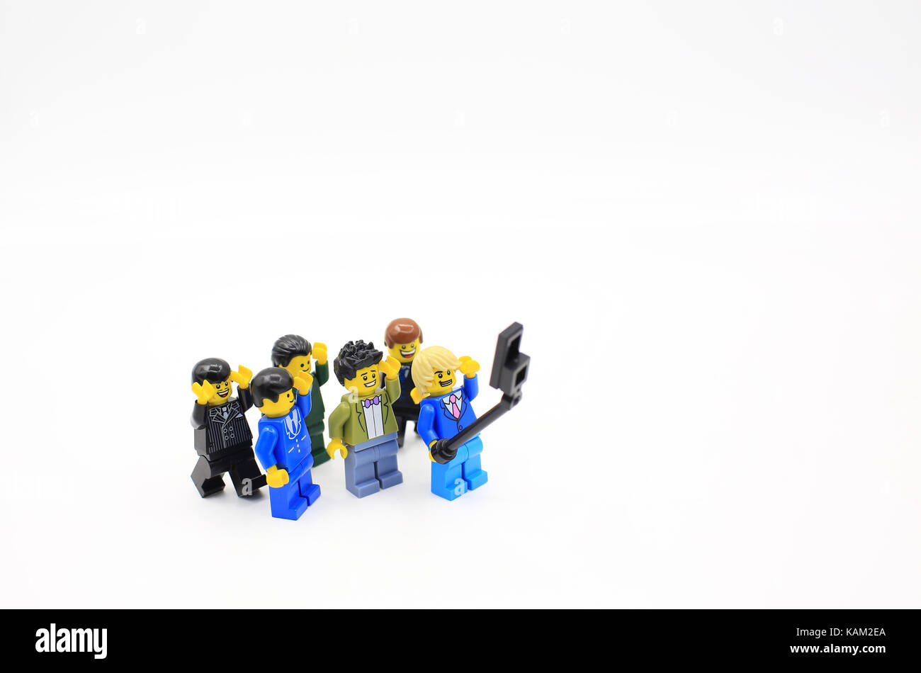 Lego selfie Stockfoto