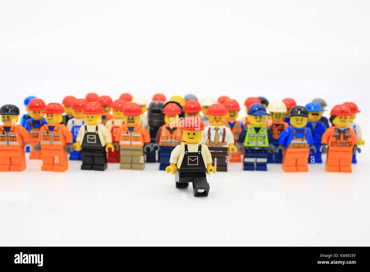 Arbeitskräfte lego Stockfoto