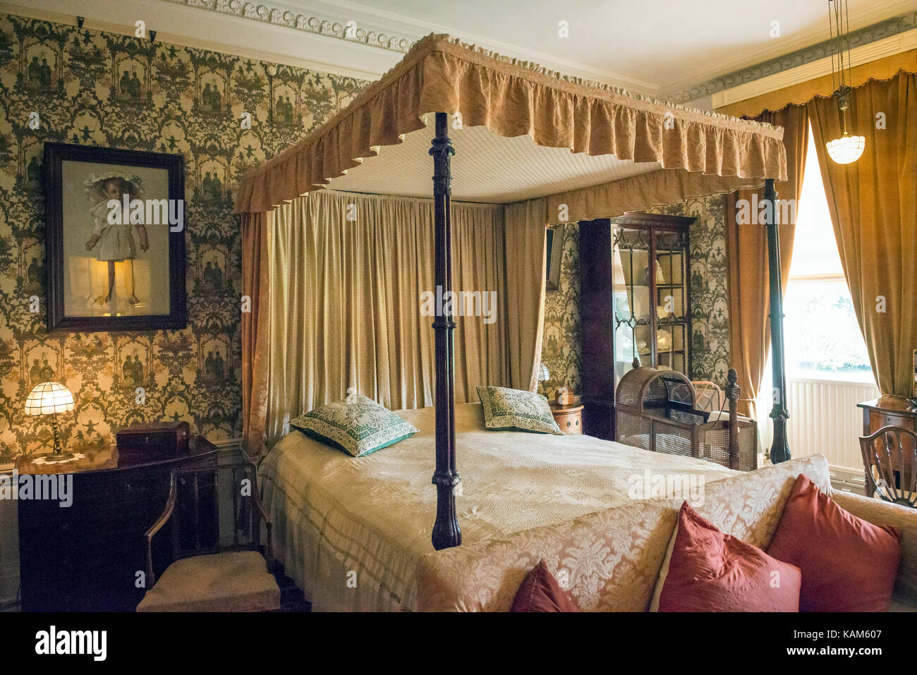 Innenraum des Quex Haus in Birchington-on-Sea, Kent, Großbritannien Stockfoto