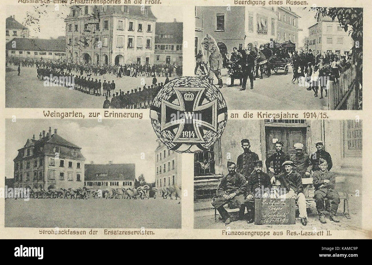 Weingarten Kriegsjahre 1914 1915 AK 1916 03 18 Stockfoto