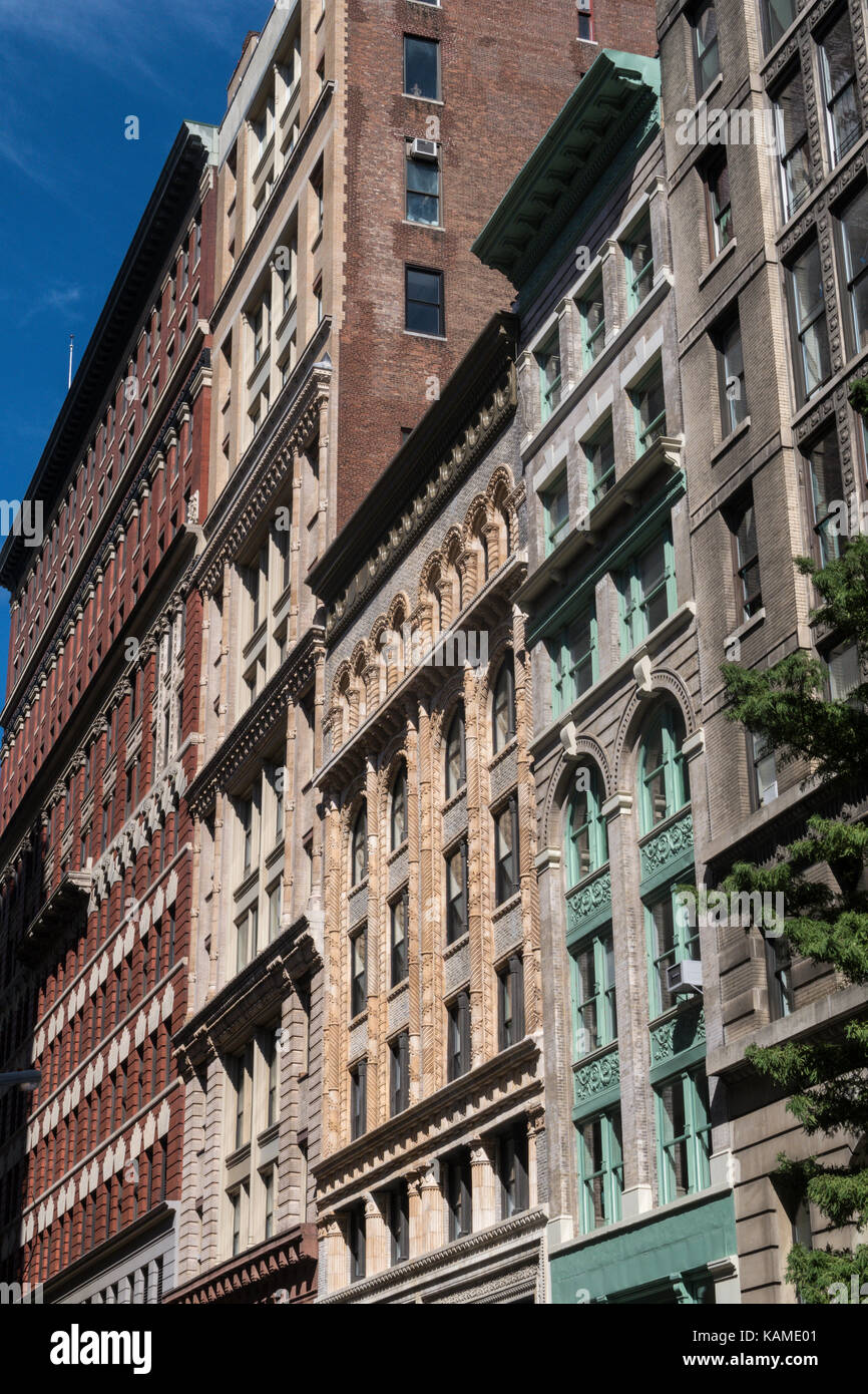 Architektur in der East 16th Street, NYC, USA Stockfoto