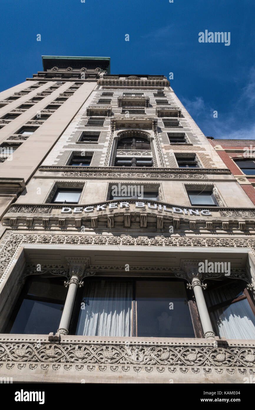 Historisches Decker Building am Union Square West, NYC, USA Stockfoto